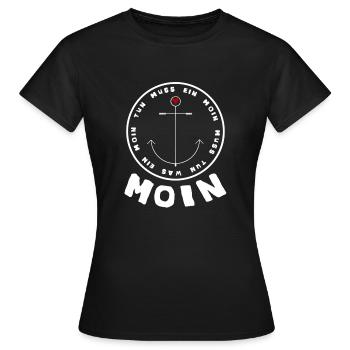 Mussel Species Worms Moin Northern Germany - Women's T-Shirt - black - Front - AI Model Female 172 dark (172cm)