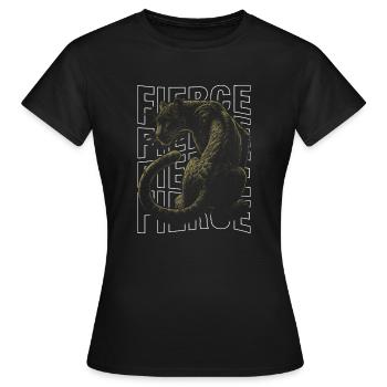 Fierce Panther Design Majestätisches Wildnis-Konzept - Frauen T-Shirt - Schwarz - Vorne - AI Model Female 172 dark (172cm)
