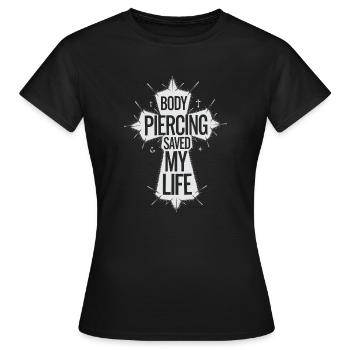 Symbolische Botschaft des Glaubens - Frauen T-Shirt - Schwarz - Vorne - AI Model Female 172 dark (172cm)