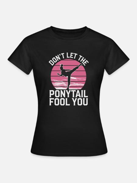 Kampfgeist mit Stil - Frauen T-Shirt - Schwarz