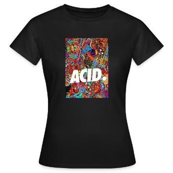 ACID. TRIPPY - Frauen T-Shirt - Schwarz - Vorne - AI Model Female 172 dark (172cm)