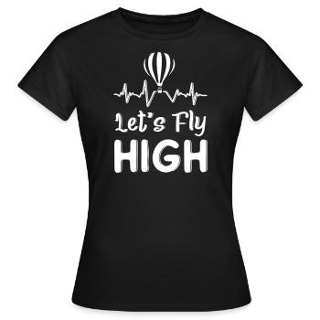 Permet de voler des montgolfières hautes - T-shirt Femme - noir - Devant - AI Model Female 172 dark (172cm)