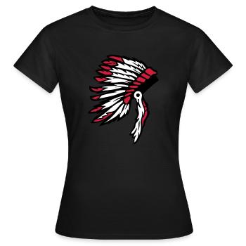 Indian chief headdress indian chief - Women's T-Shirt - black - Front - AI Model Female 172 dark (172cm)