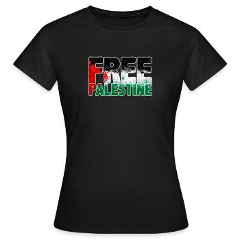 Freies Palästina - Frauen T-Shirt - Schwarz - Vorne - AI Model Female 172 dark (172cm)