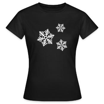 Eiskristalle - Frauen T-Shirt - Schwarz - Vorne - AI Model Female 172 dark (172cm)