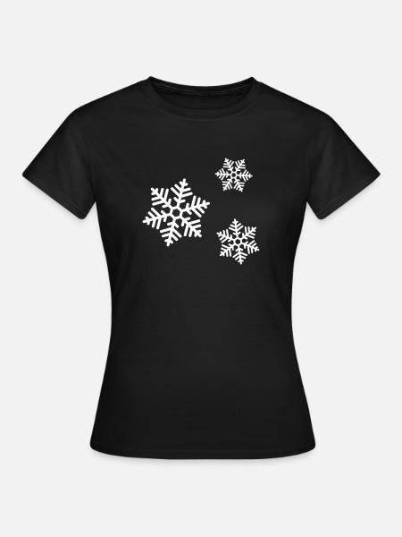 Eiskristalle - Frauen T-Shirt - Schwarz