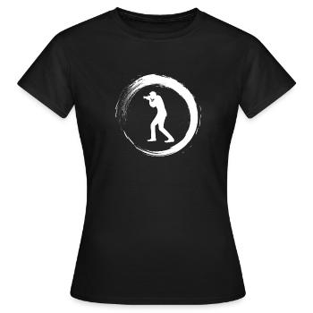 Photographer - Women's T-Shirt - black - Front - AI Model Female 172 dark (172cm)