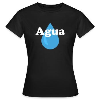 L’eau - T-shirt Femme - noir - Devant - AI Model Female 172 dark (172cm)