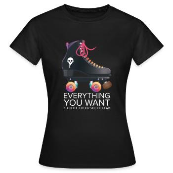 Everything you want - darker - T-shirt Femme - noir - Devant - AI Model Female 172 dark (172cm)