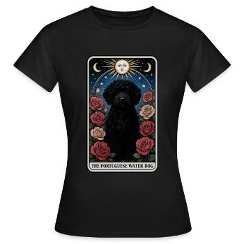 Portugiesischer Wasserhund - Frauen T-Shirt - Schwarz - Vorne - AI Model Female 172 dark (172cm)