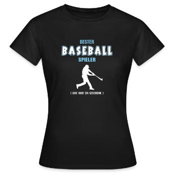 Bester Baseball Spieler Baseballer Baseballspieler - Frauen T-Shirt - Schwarz - Vorne - AI Model Female 172 dark (172cm)