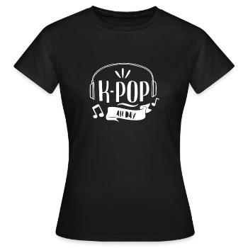 Musique K-Pop - T-shirt Femme - noir - Devant - AI Model Female 172 dark (172cm)