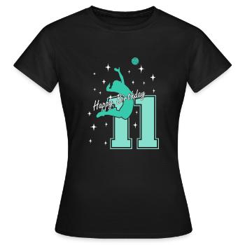 11. Geburtstag Volleyball Volleyballspielerin - Frauen T-Shirt - Schwarz - Vorne - AI Model Female 172 dark (172cm)