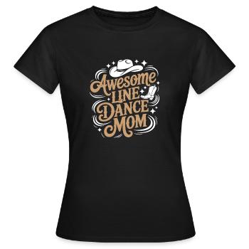 Maman de danse en ligne. Merveilleuse maman de danse en ligne - T-shirt Femme - noir - Devant - AI Model Female 172 dark (172cm)