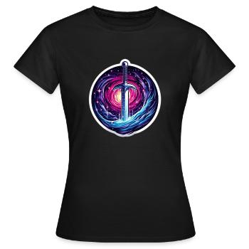 Épée céleste - T-shirt Femme - noir - Devant - AI Model Female 172 dark (172cm)