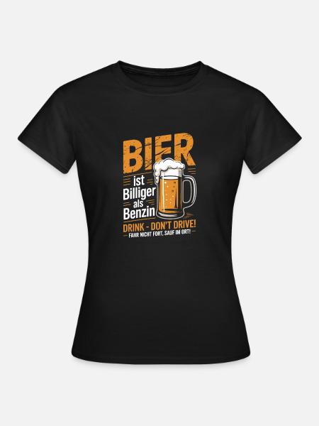 Witziges Bier Design - Frauen T-Shirt - Schwarz