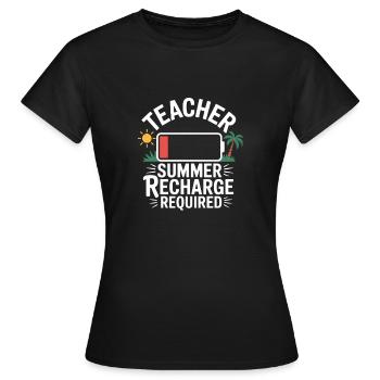 Lehrer Sommer Ferien - Frauen T-Shirt - Schwarz - Vorne - AI Model Female 172 dark (172cm)