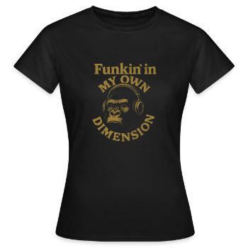 Funkin own dimension groove gorilla - Women's T-Shirt - black - Front - AI Model Female 172 dark (172cm)