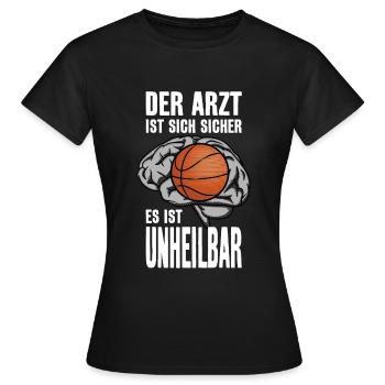 BASKETBALL BASKETBALLER BASKETBALLMANNSCHAFT - Frauen T-Shirt - Schwarz - Vorne - AI Model Female 172 dark (172cm)