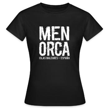 Minorque, Îles Baléares, Espagne, Mer Méditerranée - T-shirt Femme - noir - Devant - AI Model Female 172 dark (172cm)