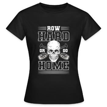 Boot Ruder Skullen Steuermann - Frauen T-Shirt - Schwarz - Vorne - AI Model Female 172 dark (172cm)