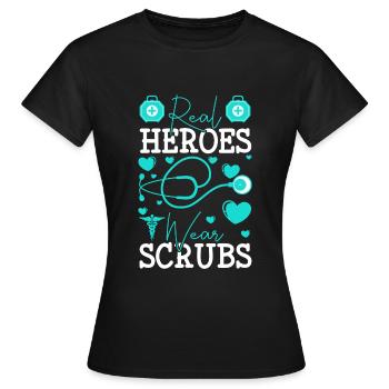 Étude du médecin Plaie d’urgence - T-shirt Femme - noir - Devant - AI Model Female 172 dark (172cm)