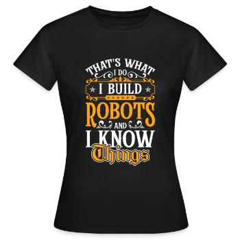 Maschine Robotik Robotnik - Frauen T-Shirt - Schwarz - Vorne - AI Model Female 172 dark (172cm)