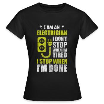 Électricien Craft Tension Lightning - T-shirt Femme - noir - Devant - AI Model Female 172 dark (172cm)