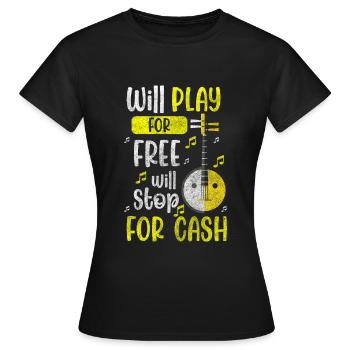 Musique de fanfare traditionnelle Musikverein Musiciens - T-shirt Femme - noir - Devant - AI Model Female 172 dark (172cm)