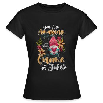 Figurine de lutin lutin lutin de Noël - T-shirt Femme - noir - Devant - AI Model Female 172 dark (172cm)