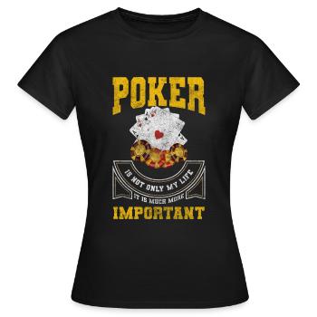 Kartenspieler Karten Blackjack Bluff - Frauen T-Shirt - Schwarz - Vorne - AI Model Female 172 dark (172cm)