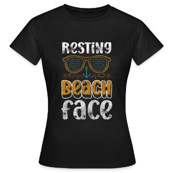 Urlaub Wellen Brise Insel - Frauen T-Shirt - Schwarz - Vorne - AI Model Female 172 dark (172cm)