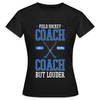Hockey hockey de hockey coach - T-shirt Femme - noir - Devant - AI Model Female 172 dark (172cm)