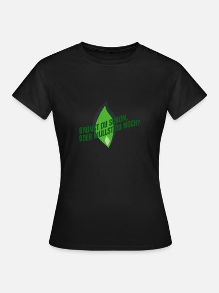 Gruenst Du Schon - Frauen T-Shirt - Schwarz