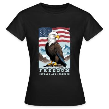 Weißkopfseeadler - Frauen T-Shirt - Schwarz - Vorne - AI Model Female 172 dark (172cm)