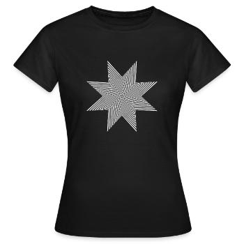 Illusion d’étoiles - T-shirt Femme - noir - Devant - AI Model Female 172 dark (172cm)