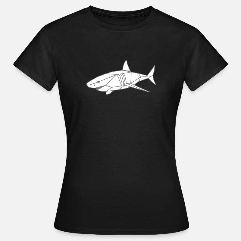 Polygons shark - Women's T-Shirt - black