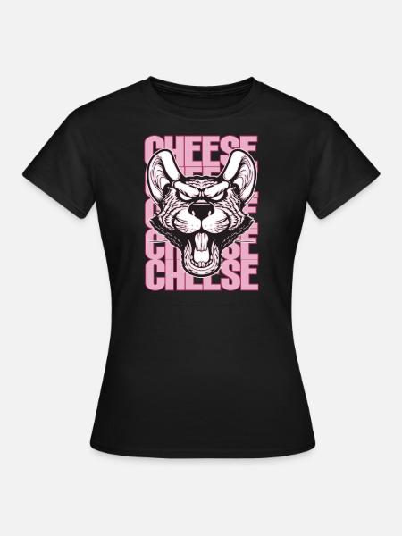 Cheese Rat - Frauen T-Shirt - Schwarz
