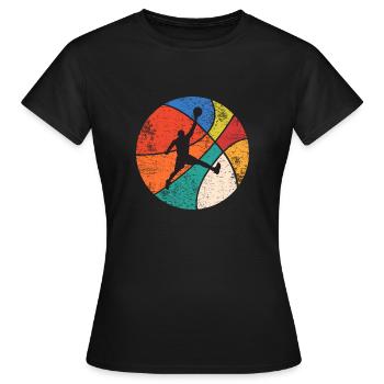 joueur de basket-ball - T-shirt Femme - noir - Devant - AI Model Female 172 dark (172cm)