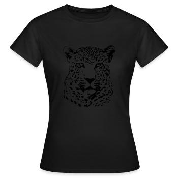 Leopard - T-shirt Femme - noir - Devant - AI Model Female 172 dark (172cm)