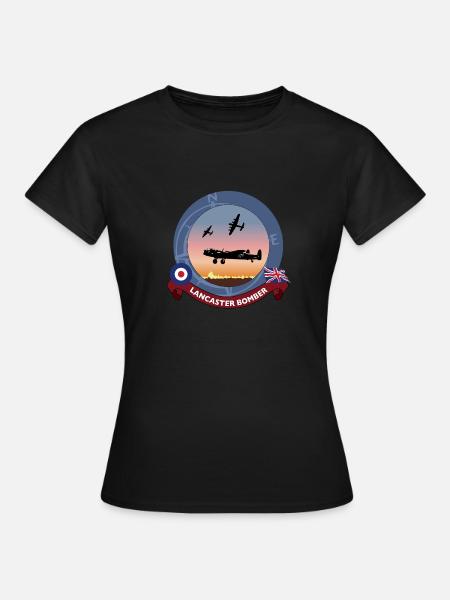 Lancaster Bomber - Frauen T-Shirt - Schwarz
