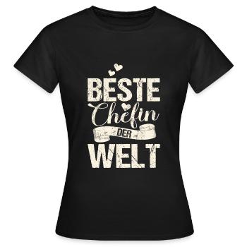 Chefin Beste Welt Verabschiedung Geschenk Spruch - Frauen T-Shirt - Schwarz - Vorne - AI Model Female 172 dark (172cm)