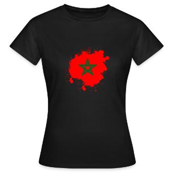 Flag of Morocco - Women's T-Shirt - black - Front - AI Model Female 172 dark (172cm)
