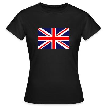 Großbritannien britisch Flagge Fahne - Frauen T-Shirt - Schwarz - Vorne - AI Model Female 172 dark (172cm)