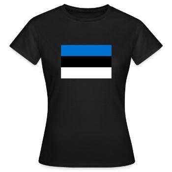 Drapeau Estonie drapeau Estonien - T-shirt Femme - noir - Devant - AI Model Female 172 dark (172cm)