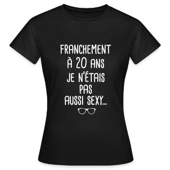 50 ans cadeau d anniversaire décennie - T-shirt Femme - noir - Devant - AI Model Female 172 dark (172cm)
