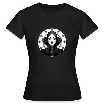 Gothic Diva - Frauen T-Shirt - Schwarz - Vorne - AI Model Female 172 dark (172cm)