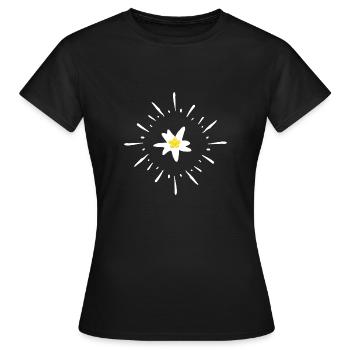 Costumes traditionnels Edelweiss - T-shirt Femme - noir - Devant - AI Model Female 172 dark (172cm)