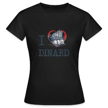 I Love Dinard Villa von I Love Bretagne - Frauen T-Shirt - Schwarz - Vorne - AI Model Female 172 dark (172cm)