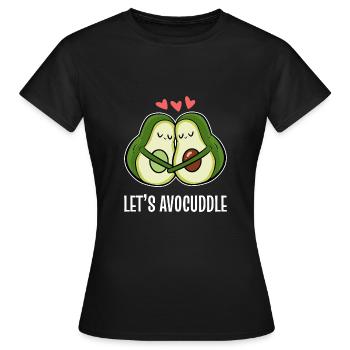 Let’s avocats couples et les amants poison - T-shirt Femme - noir - Devant - AI Model Female 172 dark (172cm)